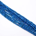 Strands of blue heishi natural shell beads in irregular disc shapes for DIY jewelry making - No.15 (Royal Blue)
