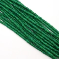 Flat round green natural shell beads with striped texture for DIY jewelry making - No.17 (Deep Green)