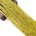 Olive green 2x4mm natural stone flat round cylinder beads for DIY jewelry crafting - 2x4mm / No. 7 (Olive Green Cylinder)
