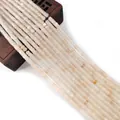 Polished natural watermelon stone 2x4mm abacus beads in peach and cream tones for DIY jewelry - 2x4mm / No. 9 (Beige Mixed Barrel Beads)