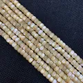 Natürliche Süßwasser-Perlmuttperlen in Cremeweiß mit irisierendem Glanz für Schmuck - 4x6mm / Nude