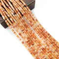 Orange natural stone watermelon crystal disc beads 2x4mm for DIY jewelry making necklaces - 2x4mm / No. 13 (Orange Red Cylinder)