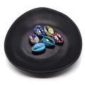 Colorful painted natural cowrie shells with floral patterns for jewelry making - No. 1 (20 Pieces/pack) / 9x19mm 1.5g/Piece