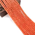 Translucent orange cylinder natural stone beads for DIY jewelry and necklaces - 2x4mm / No. 19 (Orange Translucent Cylinder)