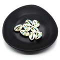 Natural sea shell beads with colorful turtle and seahorse prints for DIY jewelry - Turtle And Seahorse Pattern (Style 1)