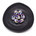 Set di 7 perle in conchiglia naturale dipinte con motivi floreali a margherite colorate - N. 3 (20 Pezzi/confezione) / 9x19mm 1.5g/Pezzo