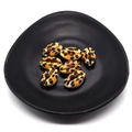 7 leopardgemusterte Muschelperlen in Orange und Schwarz für DIY Schmuckherstellung - Nr. 3 (20 Stück/packung) / 9x19mm 1.5g/Stück