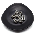 Natural seashell beads featuring a black and white checkerboard pattern for DIY jewelry - No. 4 (20 Pieces/pack) / 9x19mm 1.5g/Piece