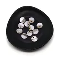 Pendentif rond en nacre blanche et métal argenté pour la création de bijoux DIY - 15mm 1g Par Pièce / Or