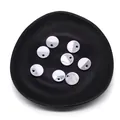 Pendentif rond en coquillage naturel argenté avec disque de 15 mm pour bijoux DIY - 15mm 1g Par Pièce / Argent