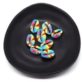Cuentas de concha natural arcoíris con rayas coloridas para bisutería artesanal - Estilo Rayado Arcoíris (1006-B220916005)