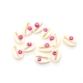 Motivi a occhio rosa su perle di conchiglia naturale per accessori per gioielli fai da te - Stile Occhio Rosa (3)