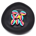 Conchiglie di ciprea naturali 8 pezzi con sfumatura blu rosa giallo per gioielli - Stile Sfumato Blu Lago Rosa Pesca Giallo (1006-B220916005)