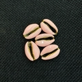 Pink sea shell charms with gold plating edges for DIY jewelry making and bracelets - 20 Pieces/Pack (14x20mm) / Pink