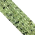 Polished round natural green rutilated quartz beads for DIY jewelry making and crafts - 6mm / Prehnite