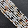 Polished natural silk dragon vein agate beads in mixed colors for DIY jewelry making - 6mm / No. 1 (Natural Mix)
