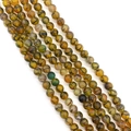Polished yellow dragon vein agate beads for DIY necklace and bracelet crafting - No.3 Dragon Vein Agate / 6mm