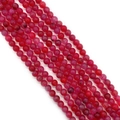 Deep rose red dragon vein agate round beads for DIY jewelry with natural texture - No. 2 Rose Red / 6mm