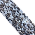 Natural dark grey and blue-grey matte agate beads strings for DIY jewelry making - Diameter / Dark Gray Blue Gray (Type 4)