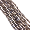 Grey-purple natural agate round beads for DIY jewelry making necklaces and bracelets - No.9 Gray Agate