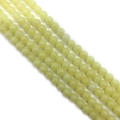 Polished 6-8mm light green jadeite round beads strands for DIY jewelry making - No. 5 (Pale Yellow)