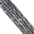 Matte grey and light blue gradient natural agate stone round beads for DIY jewelry - Dark Gray Light Blue (Type 9)
