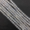 Polished milky white chalcedony round beads for DIY jewelry making and bracelet crafting - No.13 White Agate