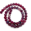 Deep red dragon vein agate beads with dark web-like patterns for DIY jewelry making - 6mm / No.4 (Red)