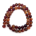 Ronde 6mm rode drakenader agaat kralen voor DIY ketting sieraden maken accessoires - Nr. 5 (Bruin)