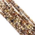 Dragon vein agate gemstone beads with mixed colors and unique cracked texture for DIY jewelry - 6mm / Earth Tones (No. 2)