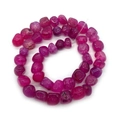 Perles irrégulières d'agate veine de dragon magenta pour création de bijoux DIY 8-10mm - 8X10mm / Rouge Rose (Style 3)