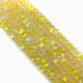 Polished 10mm round yellow synthetic moonstone beads with vibrant iridescent luster - 6mm / Style 3 (1033-T211021008)