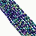 Mixed color natural tiger eye round stone beads in deep blue and purple for DIY jewelry - 6mm / Magic Color (No.3)