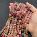 Faceted natural agate loose beads in mixed colors for DIY jewelry making and crafts - 6mm / Dragon Vein Agate