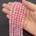 Pink dragon vein agate beads strands for DIY jewelry making in multi-tone pink finish - Pink