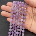 Faceted lavender amethyst gemstone beads for DIY jewelry making and bracelet assembly - Lavender Amethyst / 6mm