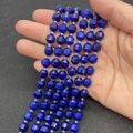 Faceted natural deep blue lapis lazuli beads for DIY jewelry making and bracelets - Faux Lapis Lazuli