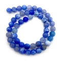 Blue crackle agate beads for DIY jewelry making with unique natural textures - No.6 (Sky Blue)