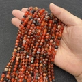 Perle in agata arancione naturale sfaccettata per creazione di gioielli e hobby fai-da-te - Agata Rossa N. 2