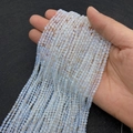 Faceted milky white opal glass beads 3mm for DIY jewelry making and bracelet supplies - Opal