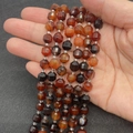 Faceted natural red agate beads for DIY jewelry making with retro polished finish - Red Agate