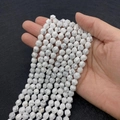 Perline di howlite bianca sfaccettata per gioielli fai-da-te con venature grigie - Howlite