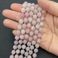 Faceted natural pink rose quartz loose beads for DIY jewelry making and bracelets - Pink Aventurine