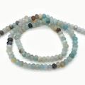Cuentas facetadas de amazonita natural y piedras de colores para bisutería - 2x3mm 187 Piezas Sarta 5g / Amazonita