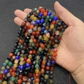 Filo di perle di agata multicolore sfaccettate in forme geometriche per gioielli fai da te - Agata Multicolore