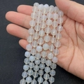 Faceted light blue agate beads for DIY jewelry making in 6-10mm translucent stone - Agate