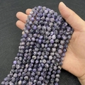 Perline sfaccettate in pietra naturale viola per la creazione di gioielli fai-da-te - Pietra Macchiata Viola