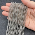 Faceted 2mm grey cat-eye stone beads for DIY jewelry making and bead stringing - 2mm (180 Pcs/Strand) / Gray (No. 2)
