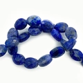 Gefacetteerde ovale lapis lazuli kralen met natuurlijke pyrietvlekken voor sieraden - 6x8mm (22 Stuks/Streng) / Lapis lazuli