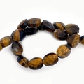 Gefacetteerde ovale tijgeroog natuursteen kralen met goudbruine glans voor DIY-sieraden - 6x8mm (22 Stuks/Streng) / Tijgeroog